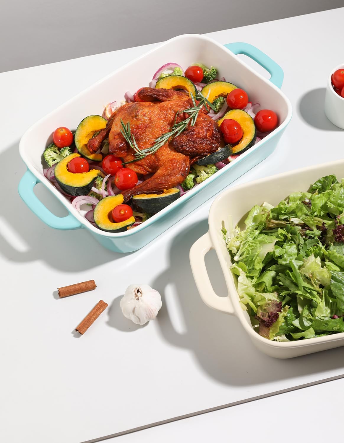 Sweejar Ceramic Bakeware Set - 9x13 Rectangular Baking Dish for Casseroles & Daily Cooking - Beige