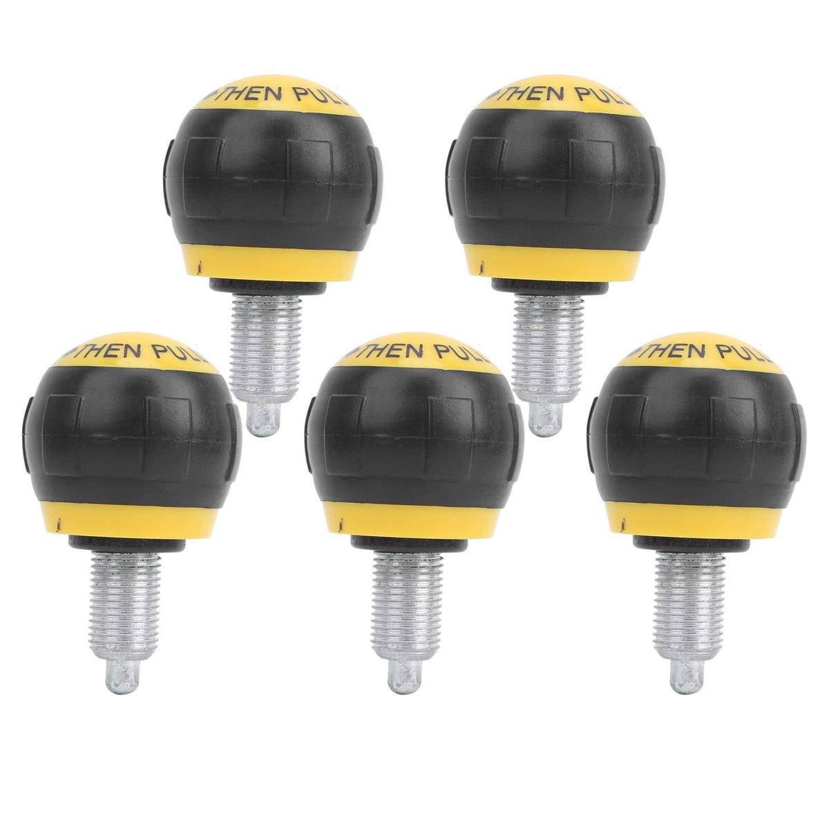Joyzan Pull Pin Spring Knob, Exercise Bike M16 Pop Locking Screw Adjustment Release Fitness Universal Height Adjust Grip Replacement Equipment Training Machines Stationary Bicycle Weight Bench 5PCS