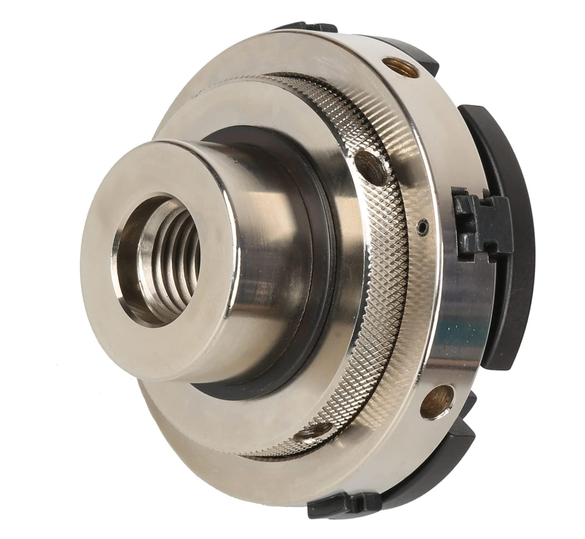 VINWOX SCR4-4NV-SET 4" Wood Lathe Scroll Chuck Set, 4-Jaw Self-Centering Chuck-Set, with Nickle electric Coating Body & 1"x8TPI thread & 3/4"x16TPI Adapter