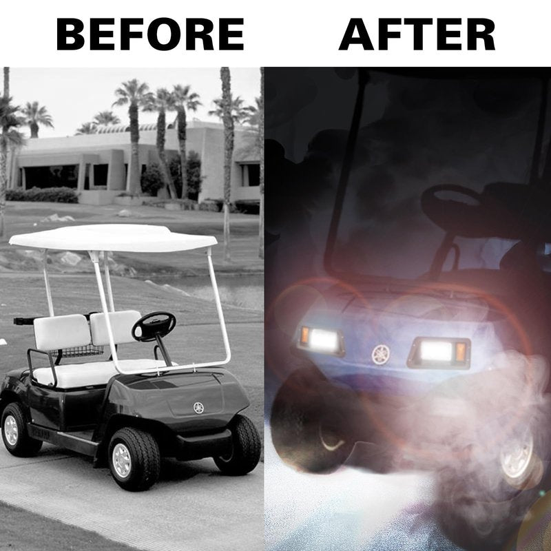 Shu-Ran Golf Cart LED Street Legal light Compatible Yamaha lights Kit G14, G16, G19, G22 Golf Cart Headlight Tail Light Kit 12V