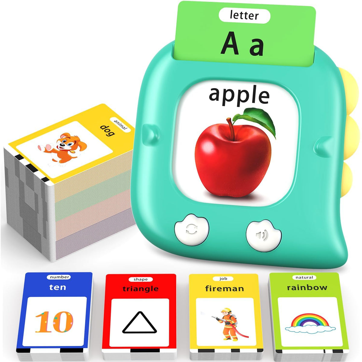 Kidzdo Talking Flashcards for Toddlers, 560 English Sight Words Educational Toy, Pocket Speech Therapy Toys, Autism Sensory Toys for Kids 1-6, Birthday Xmas Gift for Boys