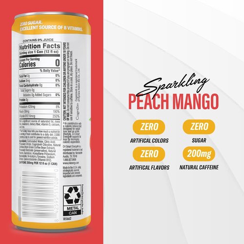 C4 Energy | Sugar-Free Pre-Workout Performance Drink Variety Pack - 12 Zero-Calorie Flavors