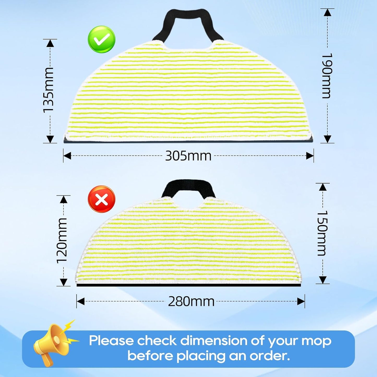 Shark 6-Pack Mop Pads - Compatible With Matrix Plus AI Ultra Robot Vacuums | Durable & Effective Cleaning