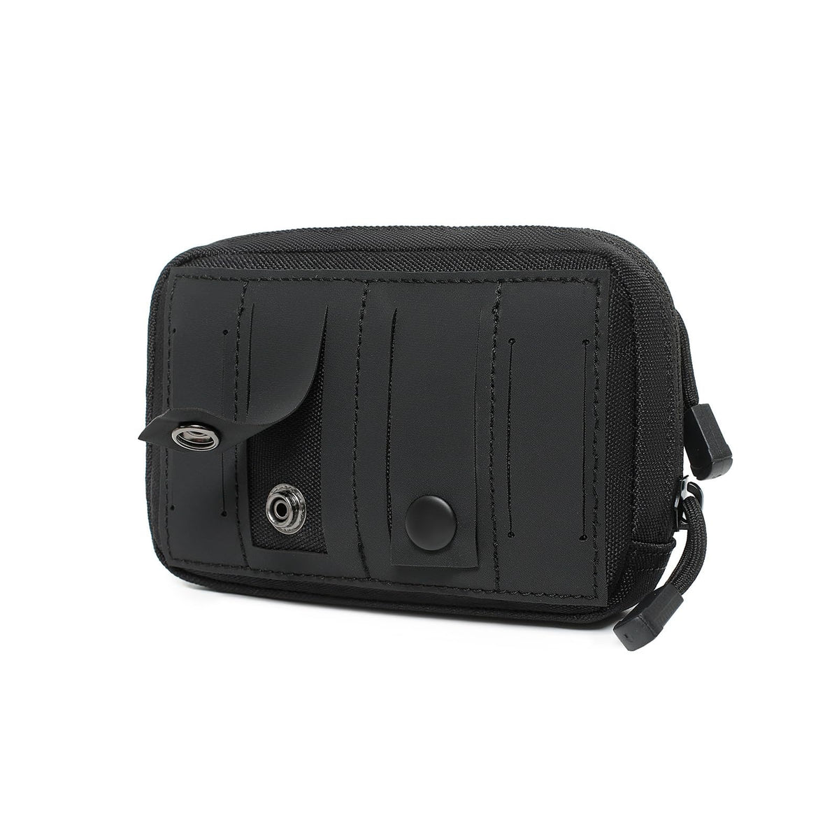 Mini Heavy Duty Tactical Belt Pouch for Men - Small Molle Pouch,Tactical Admin Pouch Compact EDC Utility Gadget Gear Pouches for Traveling, Hiking (Black-1 Pack)