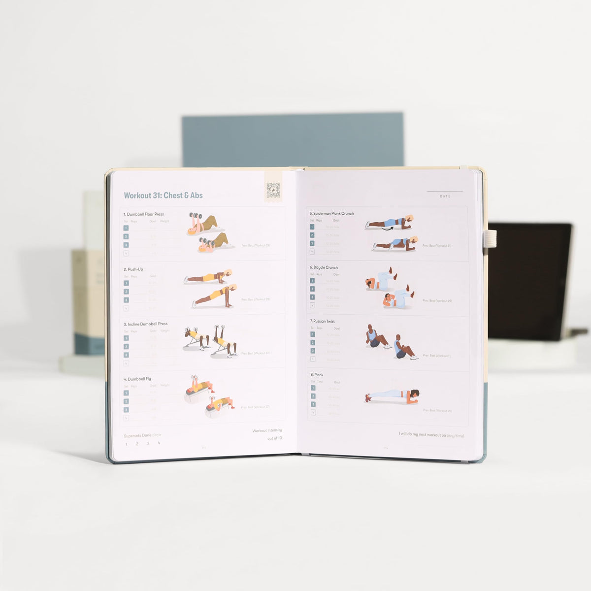 The Dumbbell Home Workout Journal. 13 Week Program. Fitness Planner/Workout Book that Only Requires Dumbbells. Workout Journal for Women & Men.