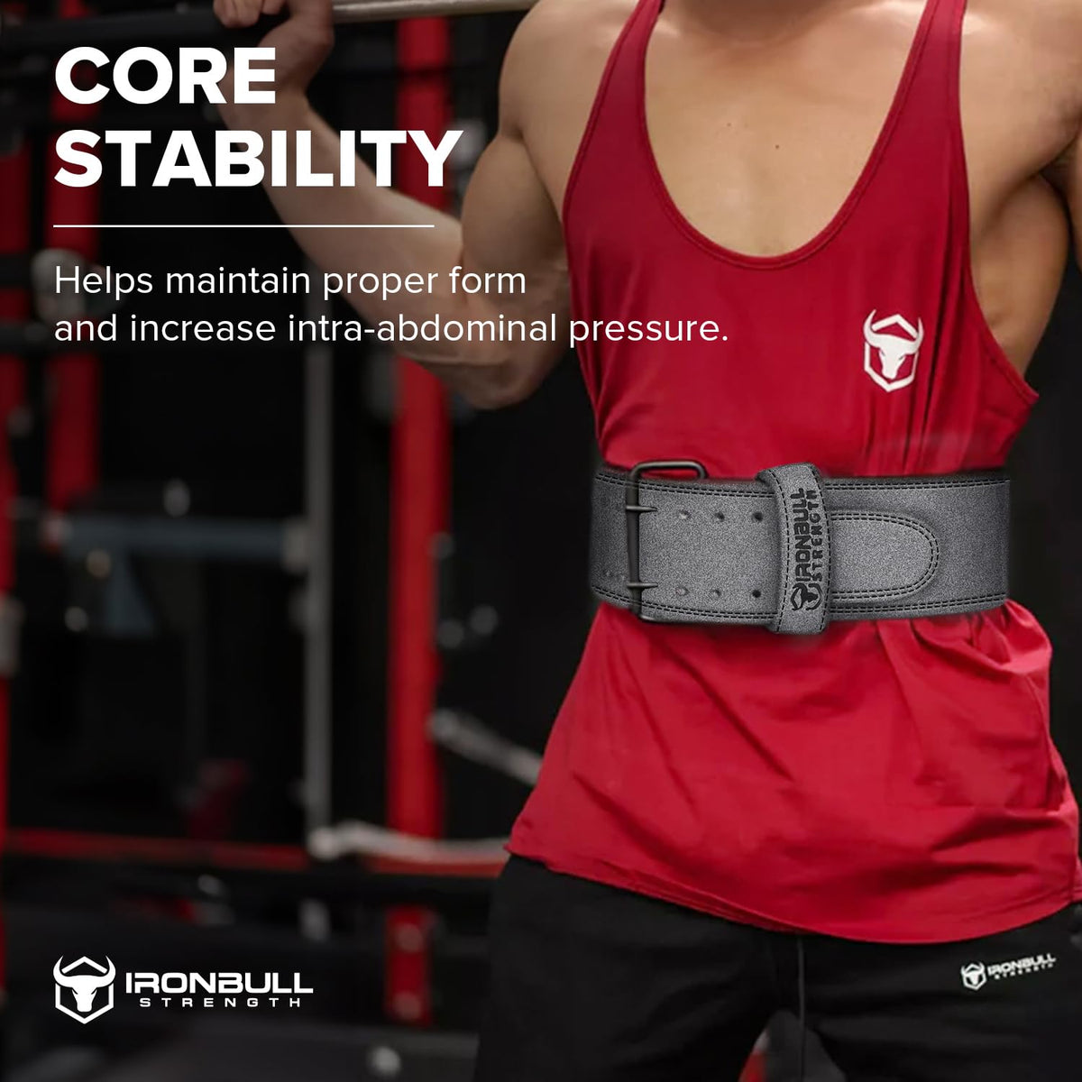 Powerlifting Belt - IPF Approved – Weight Lifting Belt 10mm - Prong Weightlifting Belt for Squats, Deadlift, and Bench Press – Lifting Belt Leather 4in for Men and Women – Back Brace for Gym, Workout, Strength Training, Strongmen & Power Lift (Grey, Large