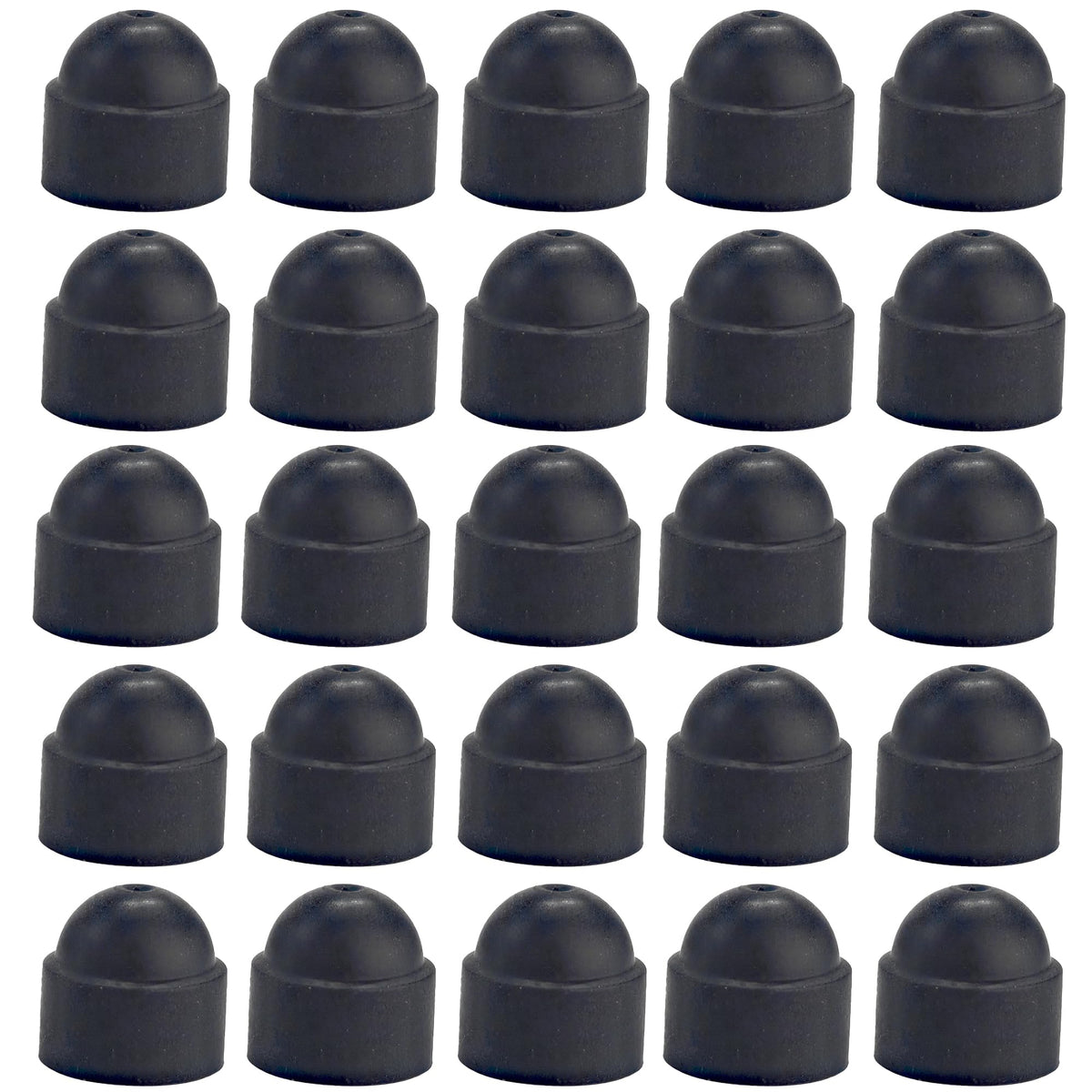 bskkw 30PCS M10x17x20.5mm Black Hex Bolt Nut Protection Caps, Plastic Dome Covers for Hexagonal Screws, Waterproof Decorative Caps for Exposed Hardware
