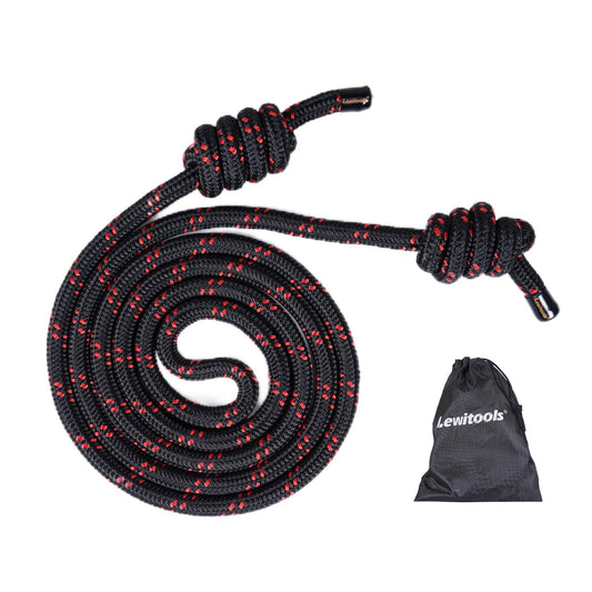 Lewitools Workout Flow Rope Flexible Exercise Jump Ropes for Home Gym Cardio Core Stability Body Coordination Weighted Wholesale Jump Rope for Freestyle Skipping & Jumping Helps Upper Body Fitness for Boxing & HIIT Beginner (Black Red)