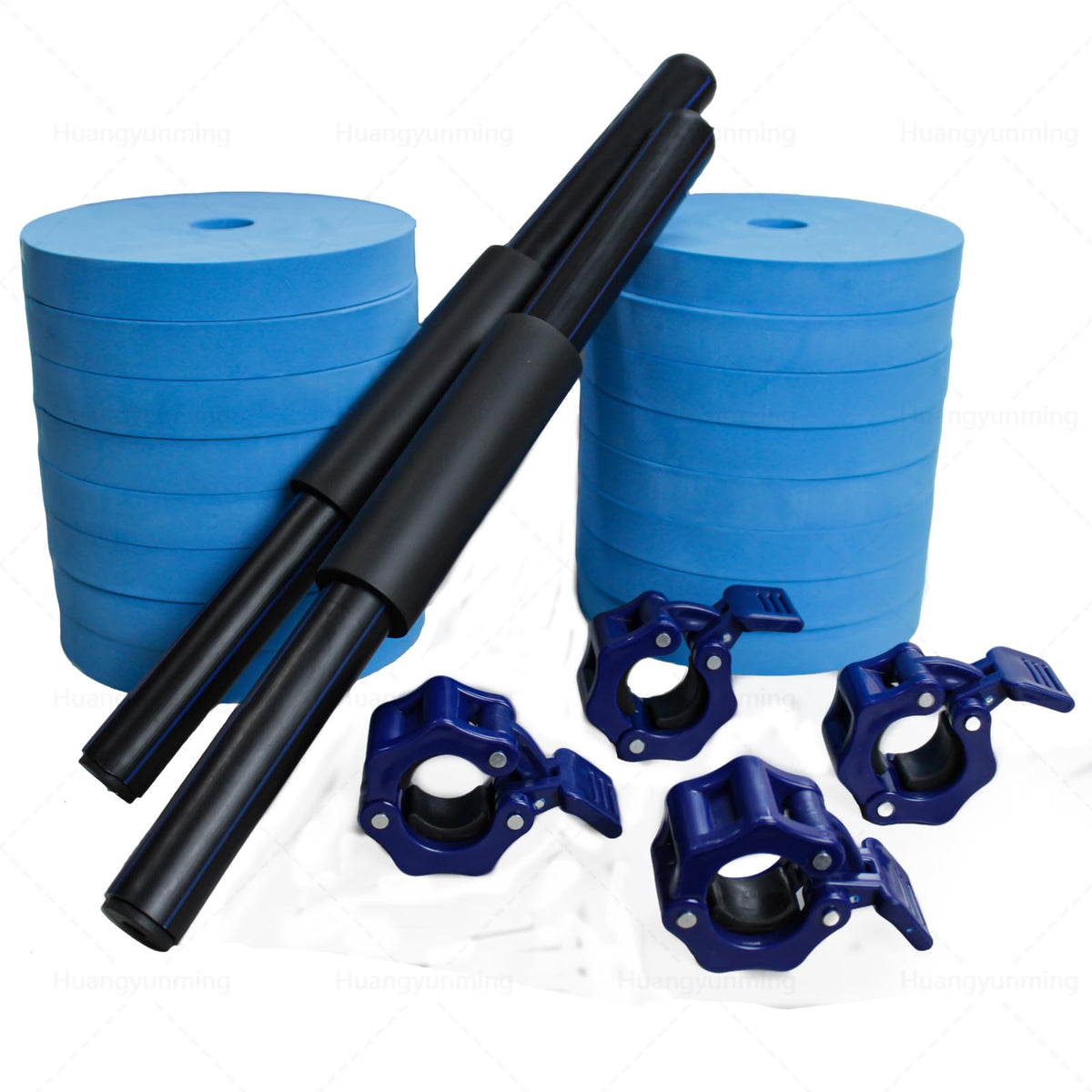 Huangyunming Aquatic Exercise Dumbbells Water Dumbbell Pool Resistance Aquatic Fitness Barbells with 16 High-Density EVA Foam Pool Weights Dumbbells, Can be quickly disassembled