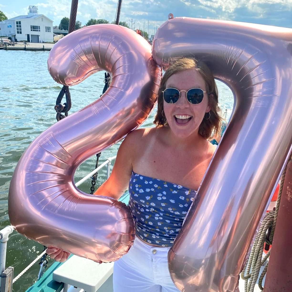 Rose Gold Number 0 Balloon by [Brand Name] - Large Self-Inflating Helium Foil for 20th, 30th, 40th Birthdays & Celebrations