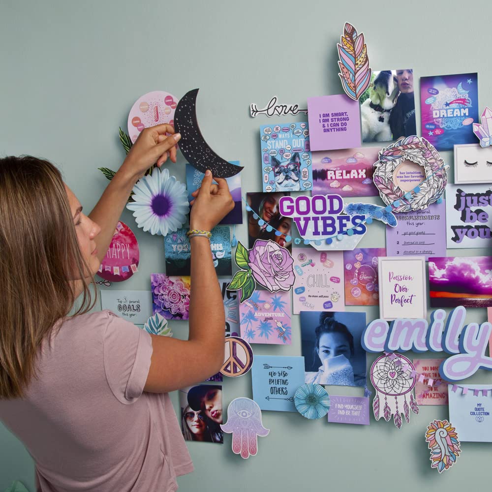 Craft-tastic DIY Wall Collage – Craft Kit – Personalize Your Space with Inspiring Quotes, Pre-cut Designs & Pictures