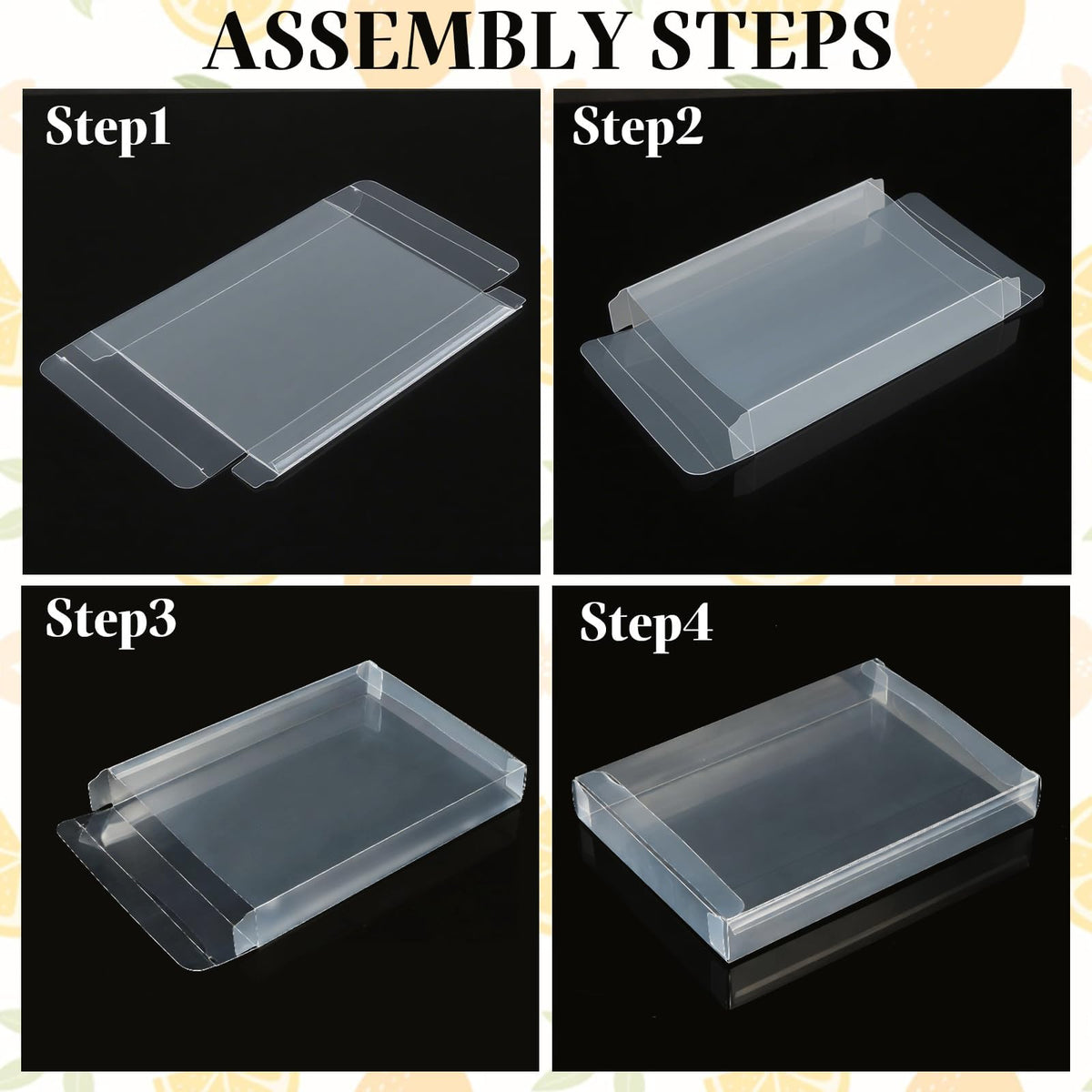WOPPLXY 70 Pcs Clear Favor Boxes, 7.3 x 5.3 x 2 Inch Clear Gift Boxes, Rectangle PVC Transparent Gift Box for Packaging Dessert, Candy, Wedding, Halloween, Christmas, Valentine's Gift