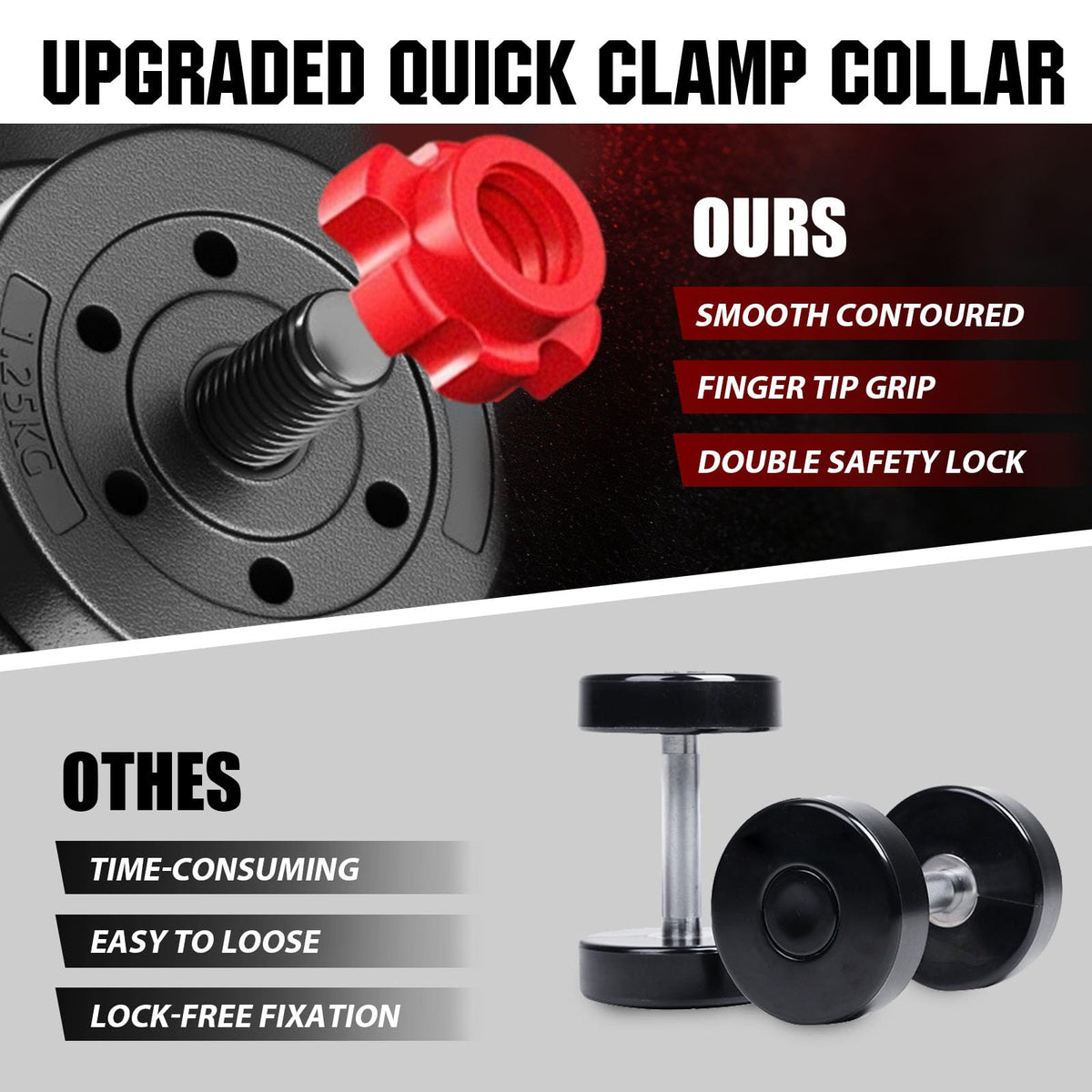 Adjustable Weights Dumbbells Set, 20lbs Free Weights with Connector, Convertible Dumbbell Barbell Push-up Stand Set, 3 in 1 Home Gym Fitness Weight Set for Men and Women