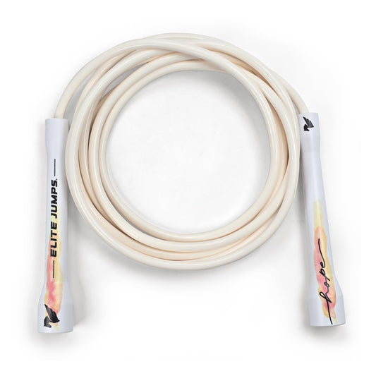 Elite Jumps 6mm PVC Jump Rope – Adjustable Fitness Skipping Rope in Spring Sunset Color with Unbreakable Handles & Non-Kinking Cord – Premium Workout Equipment for Men & Women