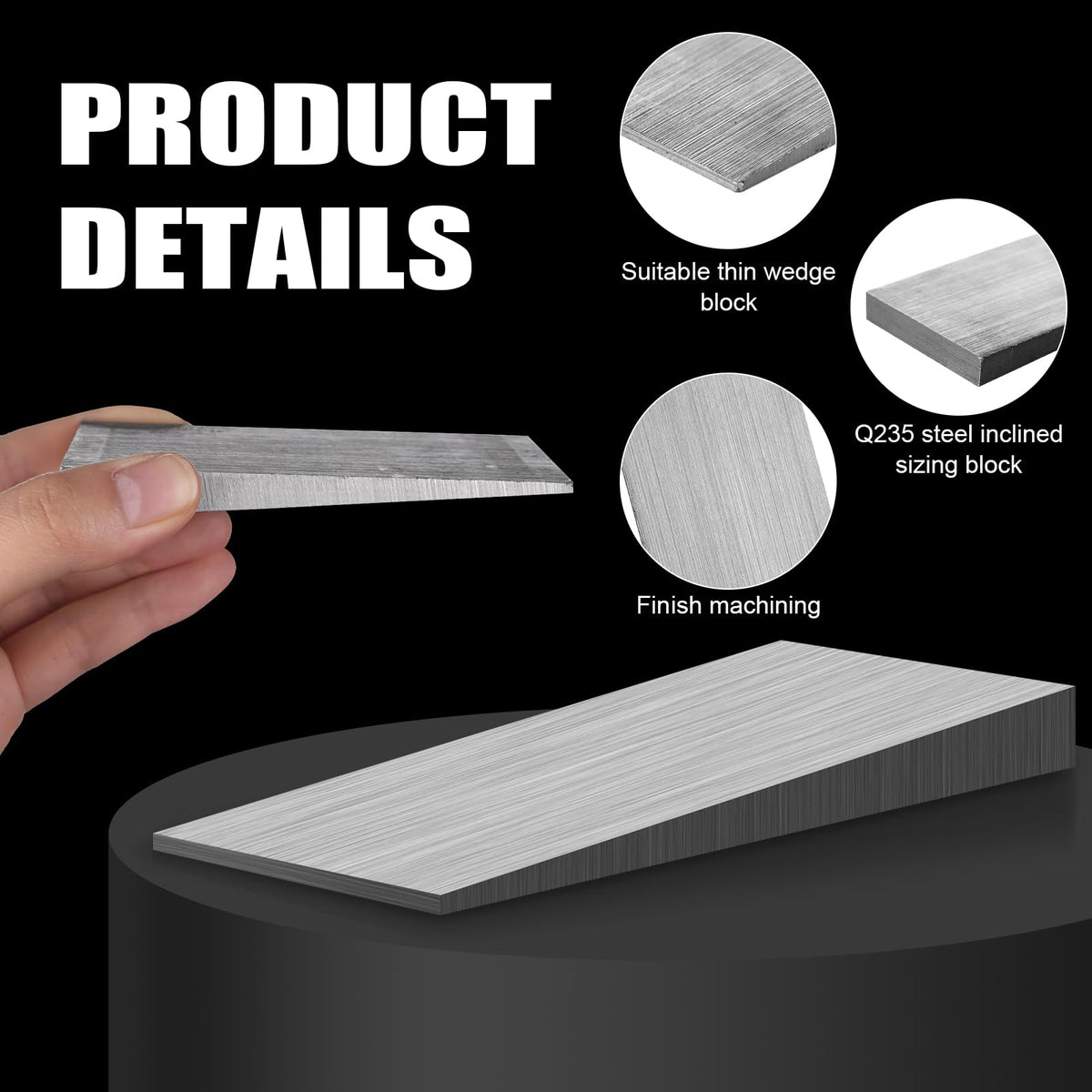 4 PCS Flange Wedge 4 x 2 Beveled Washers Right Angle Wedges Steel Silvery Wedge Safety Tool Metal Spreading Triangle Wedges Shims Underpinning Wedge Tapered Wedges for Lathe Welding Machine Equipment