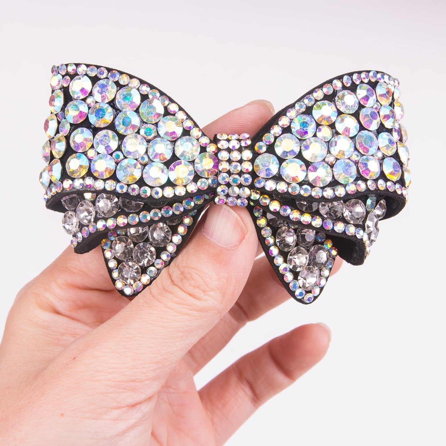 KOOBOOK Rhinestone Bow Shoe Clips - Sparkly Fashion Accessories for Brighter Shoes | 2 Pcs