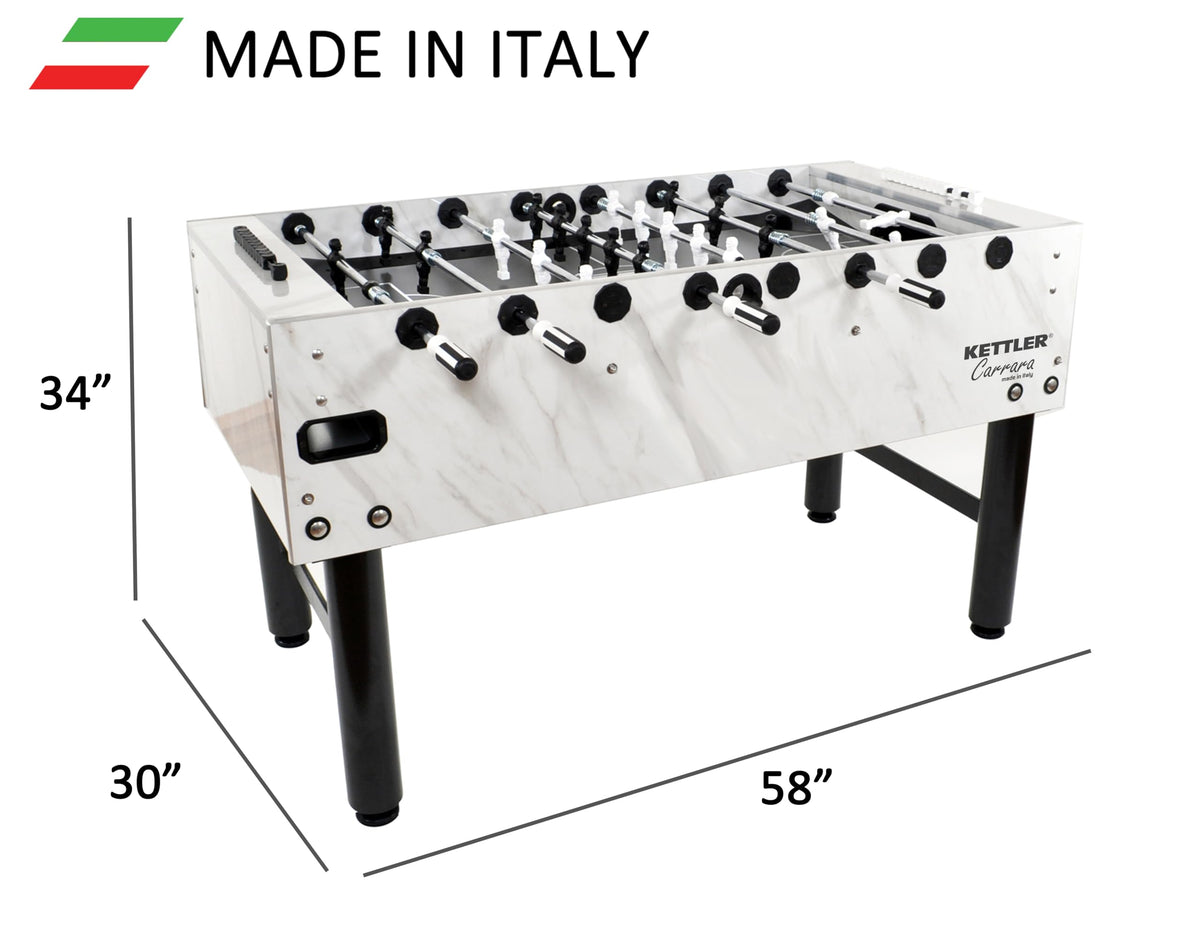 KETTLER Carrara Outdoor Foosball Table with 360 Degree Goalie Rotation, 5 Resin Balls, 5 Cork Balls and Premium Storage Cover