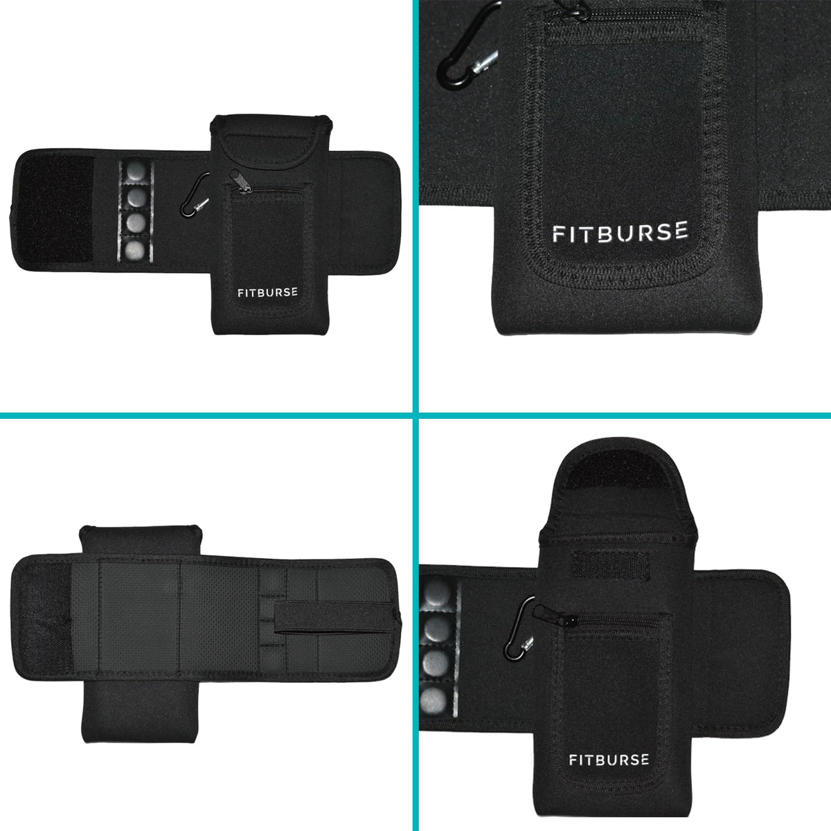 Fitburse Magnetic Water Bottle Holder for Cell Phones, Keys, Wallets and More! Gym, Fitness Indoor/Outdoor Activities