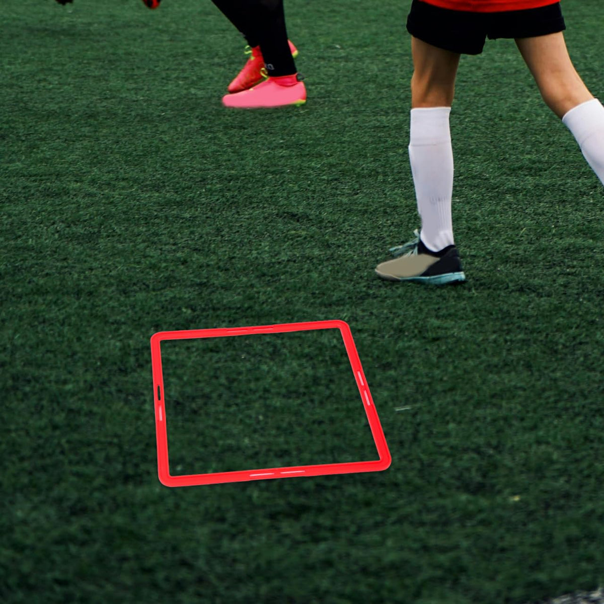 Mipcase 6pcs Square Agility Rings, Footwork Speed Training Rings Soccer Training Equipment for Agility Workout