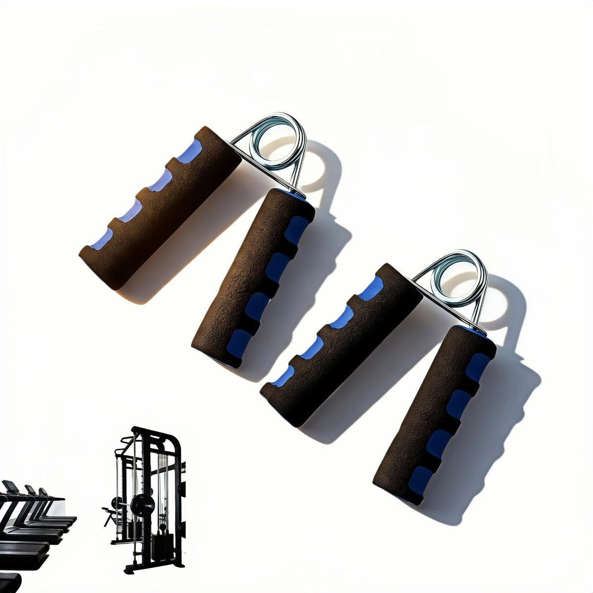 Yayaboqu Hand Grip Strengthener Set, Carbon steel wire+thickened foam Hand Exerciser for Wrist Forearm and Finger Strength Training, 2 Pack (Blue)