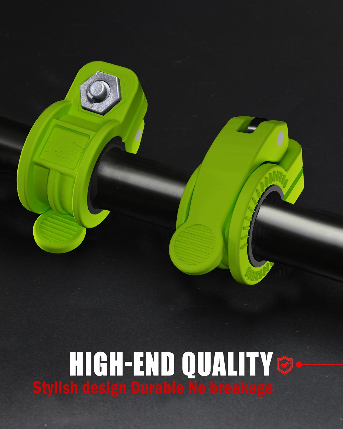 ZY-HUAN mini Barbell Clips 1 inch I Multi-Size Adjustable Barbell Collar I 1 inch Barbell ClampsIQuick Release Weight Clips Pair of Locking for Dumbbell Bar (Green)