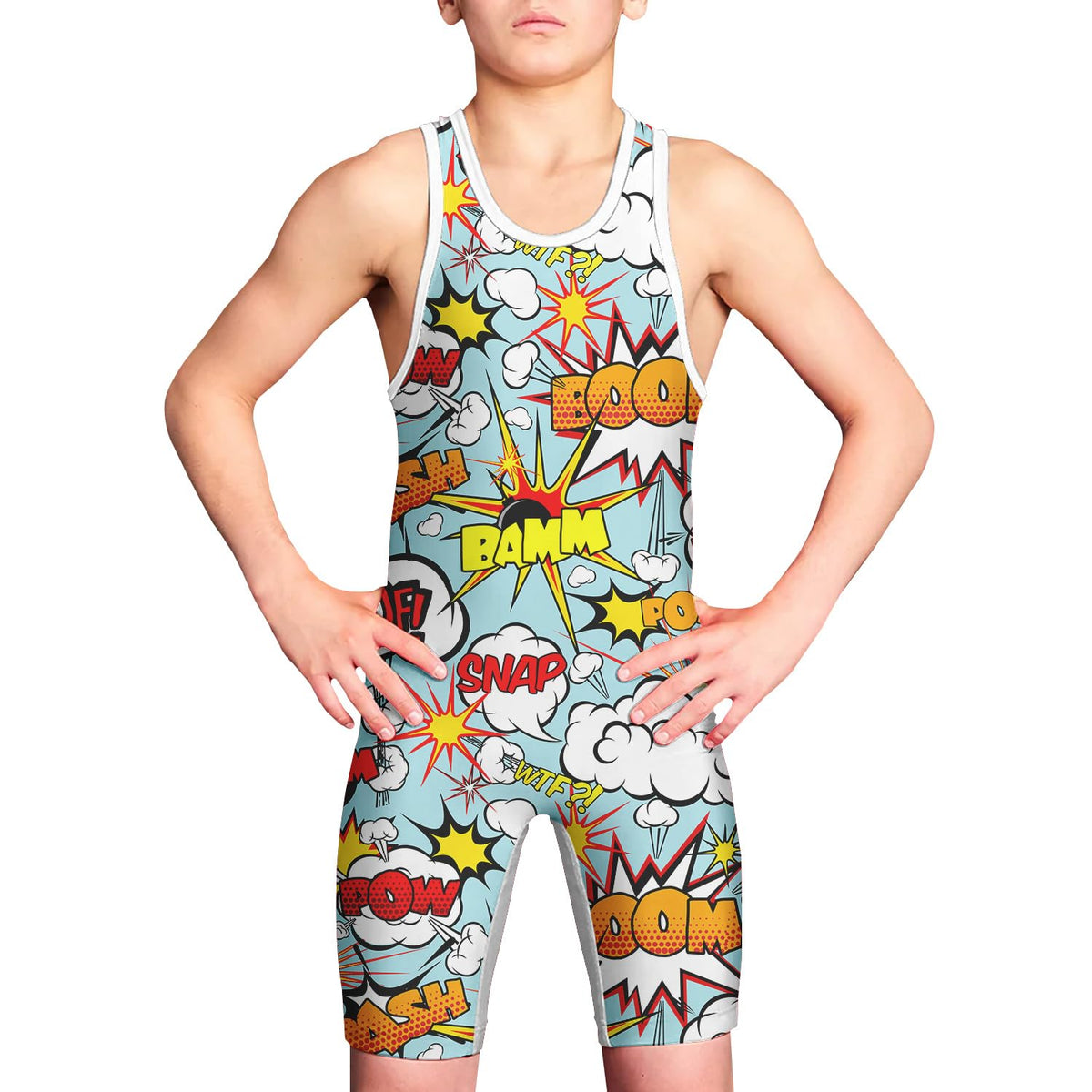 DEHAHA Youth Custom Wrestling Singlet Gear Sublimated Bodywear Vest Tank Top for Training