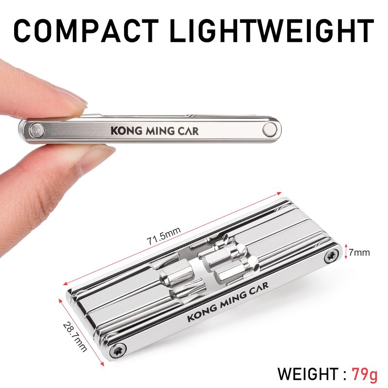 KONG MING CAR Bike Repair Tool Kit-Co2 Inflator Kits with Co2 Cartridges,8 in 1 Multi Tools, Tire Tube Patches & Tire Levers Included- Bike Maintenance Emergency Repair Tool Kit