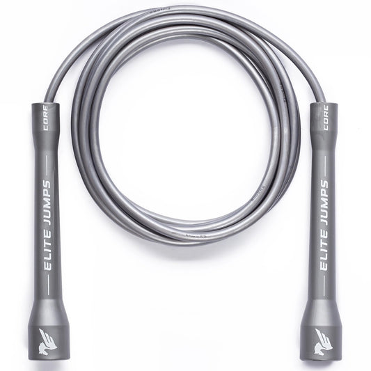 Elite Jumps Core Speed Jump Rope - 5mm PVC Fitness Skipping Rope for Boxing, Cardio & Training - Adjustable 10ft Length for All Heights, Durable Indoor/Outdoor Workout Equipment, Made in USA