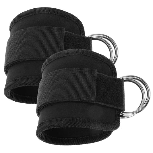 SUPVOX 2Pcs Gym Ankle Straps for Cable Machine: Padded Leg Kickback Straps with Heavy-Duty D-Rings for Glute, Hamstring and Hip Strength Training