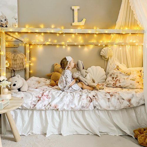JMEXSUSS 100 LED String Lights - Warm White Indoor Fairy Lights | 33ft Connectable for Bedroom & Garden