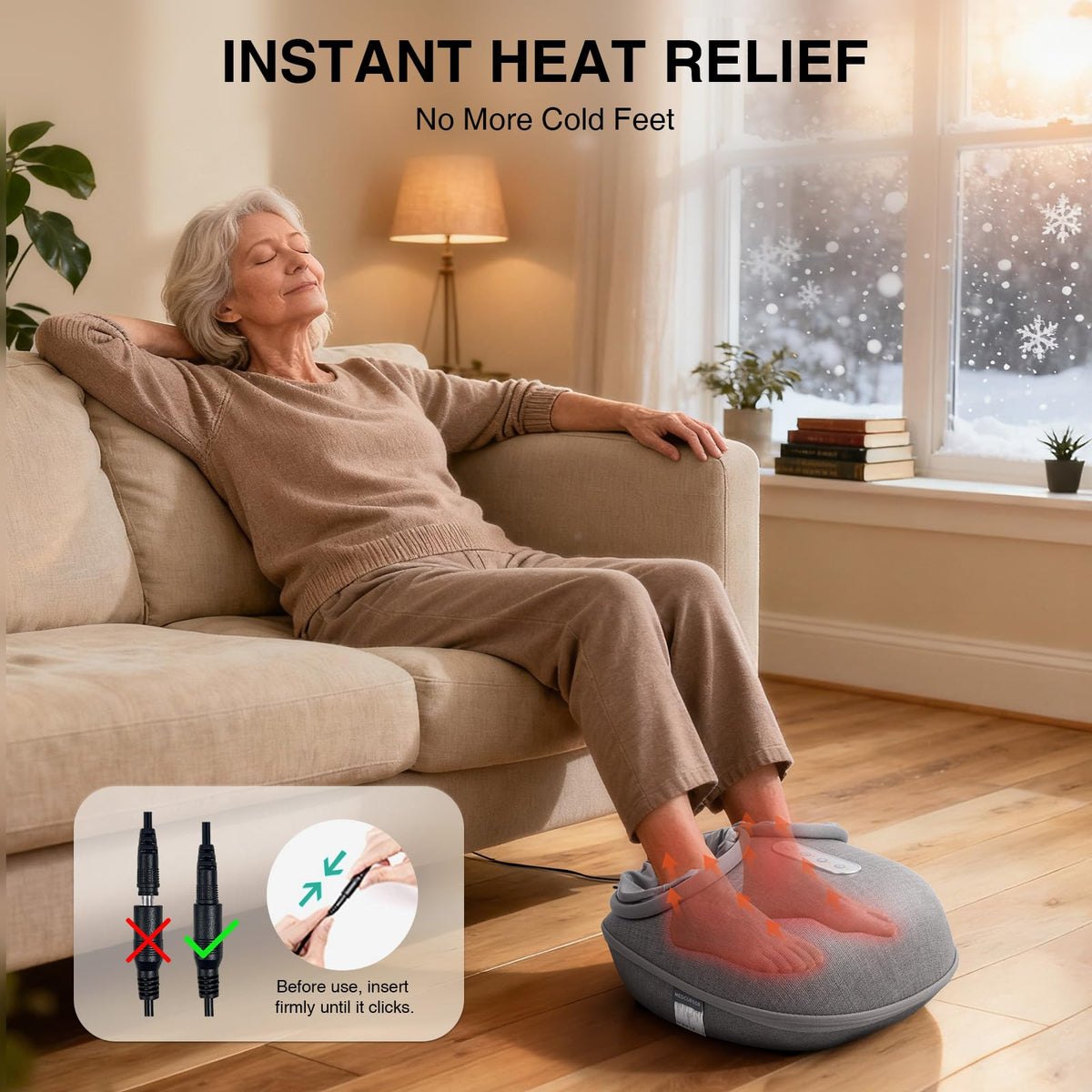 Medcursor Foot Massager with Heat - Shiatsu Deep Kneading, Delivers Relief for Tired Muscles and Plantar, Multi-Level Settings & Adjustable Intensity for Home, Gifts for Women Mom