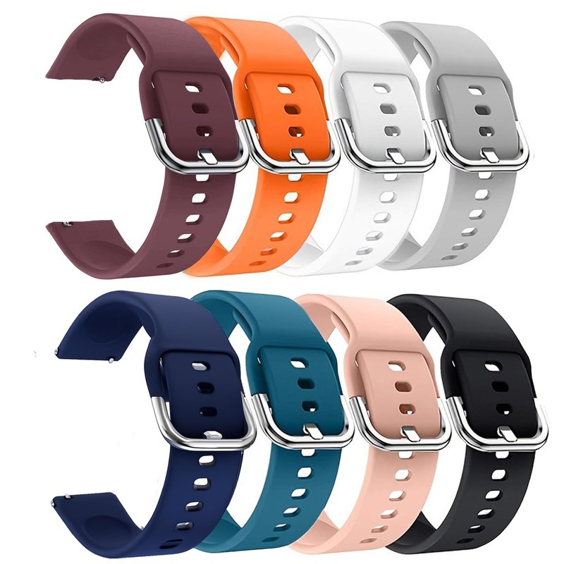 XINGMALY 8-Pack Silicone Bands for Fitvii HM57 / MorePro HM57 Watch Band Smart Watch(Not for Fitvii HM08, HM58), Soft Comfortable Sport Straps for Men and Women