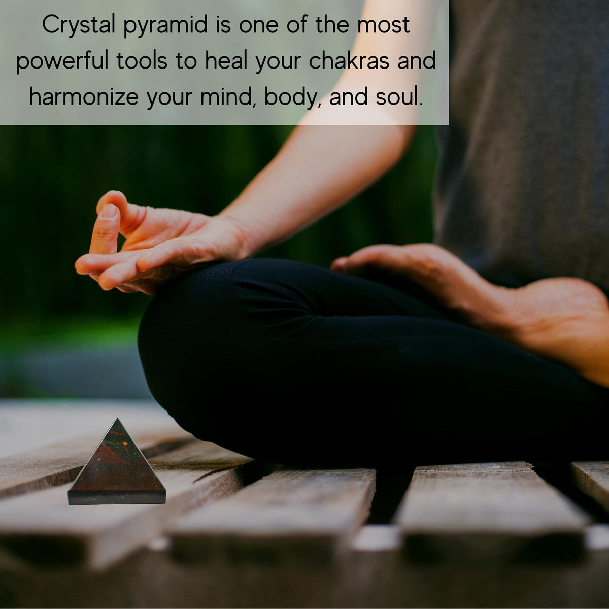 Amazing Gemstone Bloodstone Pyramid Crystal Healing Stones - 1" Great Pyramid Figurine of Natural Stone Pyramid for Meditation, Reiki, Chakra Balancing and Crystal Pyramids Grid