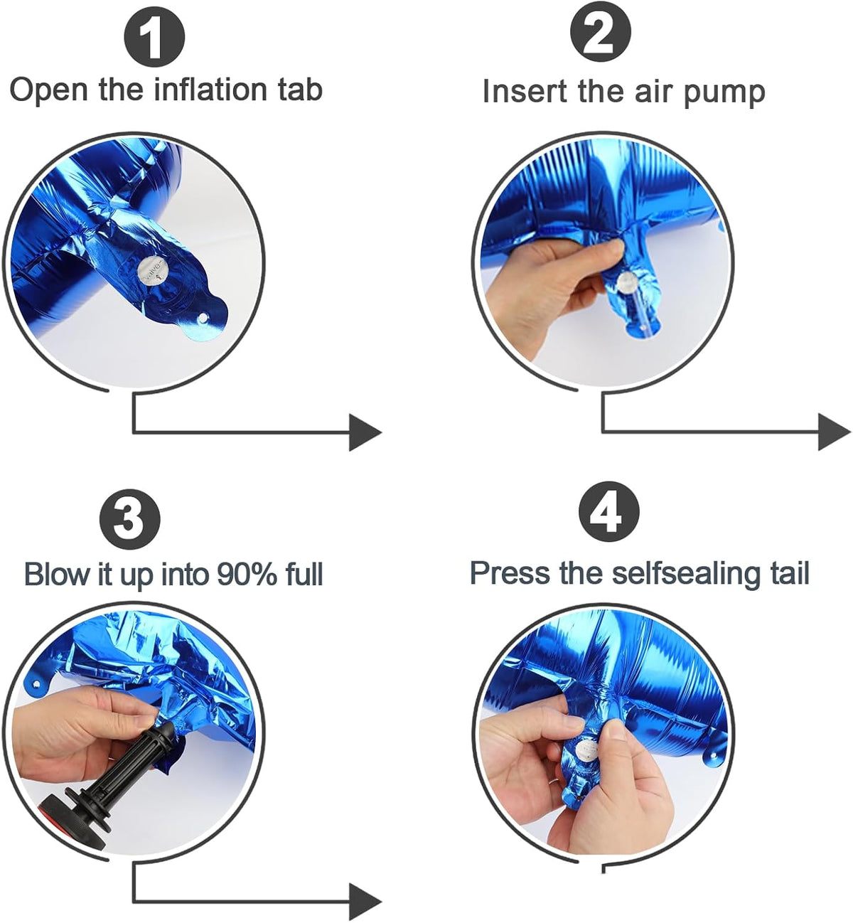 Metallic Blue Number 1 Balloon - 40 Inch First Birthday Decoration for Boys & Girls