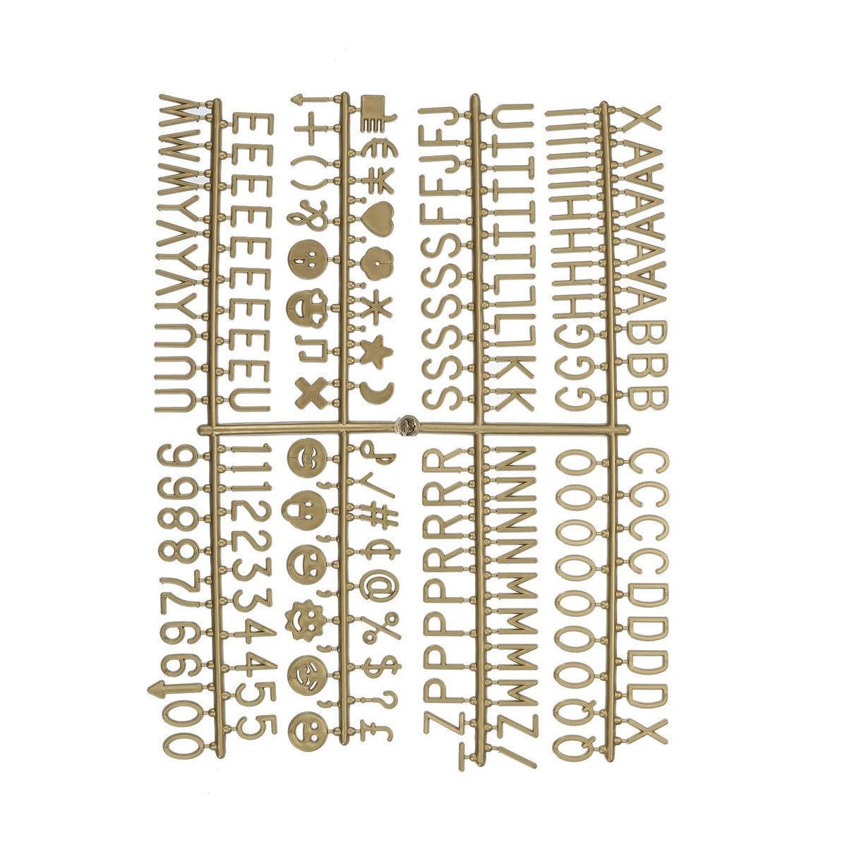 MECCANIXITY 3/4 Inch Letters Set for Felt Letter Board Numbers Symbols Bronze Alphabet Message Board Changeable for Cafe, Wedding, Birthday