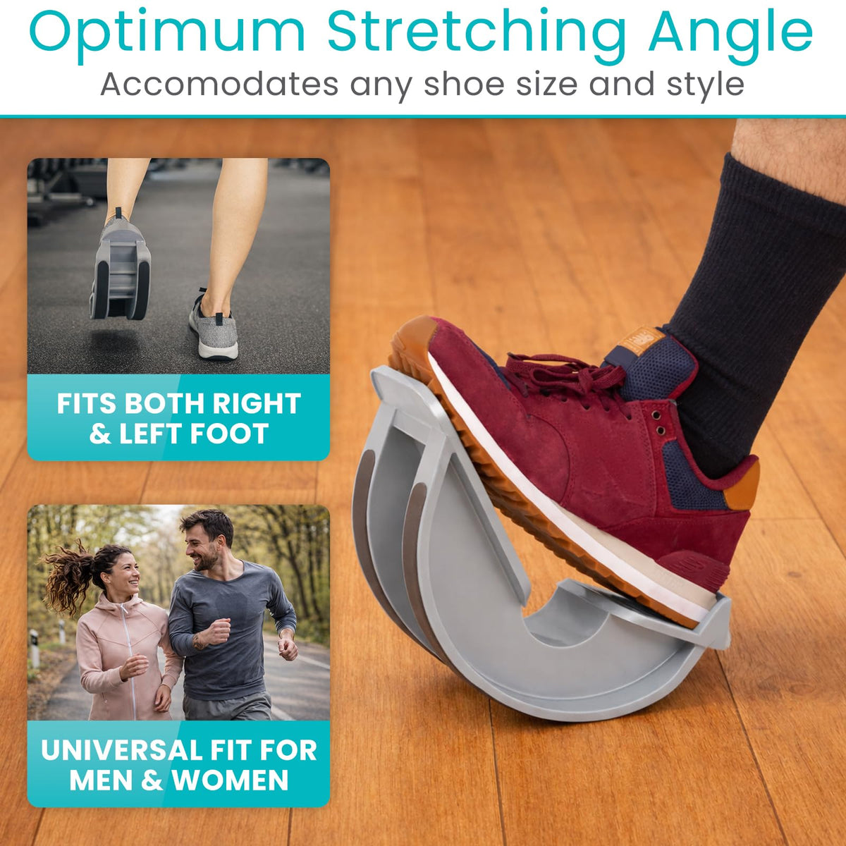 Vive Foot Rocker - Calf Stretcher for Achilles Tendinitis, Heel, Feet, Shin Splint, Plantar Fasciitis Pain Relief - Stretches Strained Leg Muscle - Ankle Wedge Stretch Improves Flexibility (Standard)
