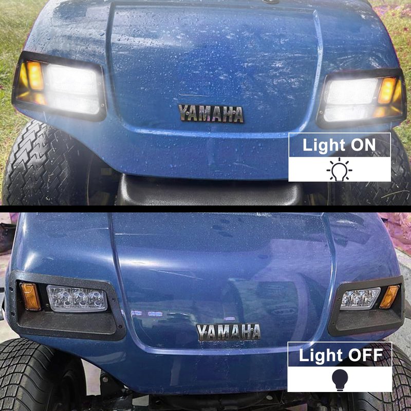 Shu-Ran Golf Cart LED Street Legal light Compatible Yamaha lights Kit G14, G16, G19, G22 Golf Cart Headlight Tail Light Kit 12V