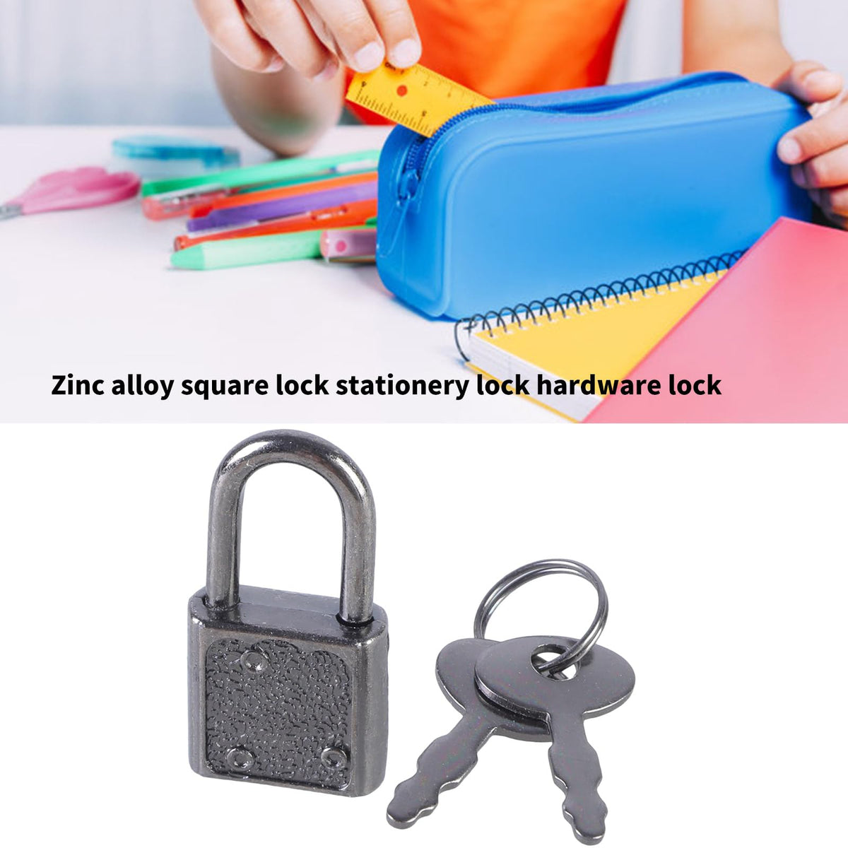 RGYBAO 5Pcs Zincs Alloy Padlock Portable Suitcases Locker Securing Lock Small Luggage Box Lock with Key Diaries Padlocks Key Lo