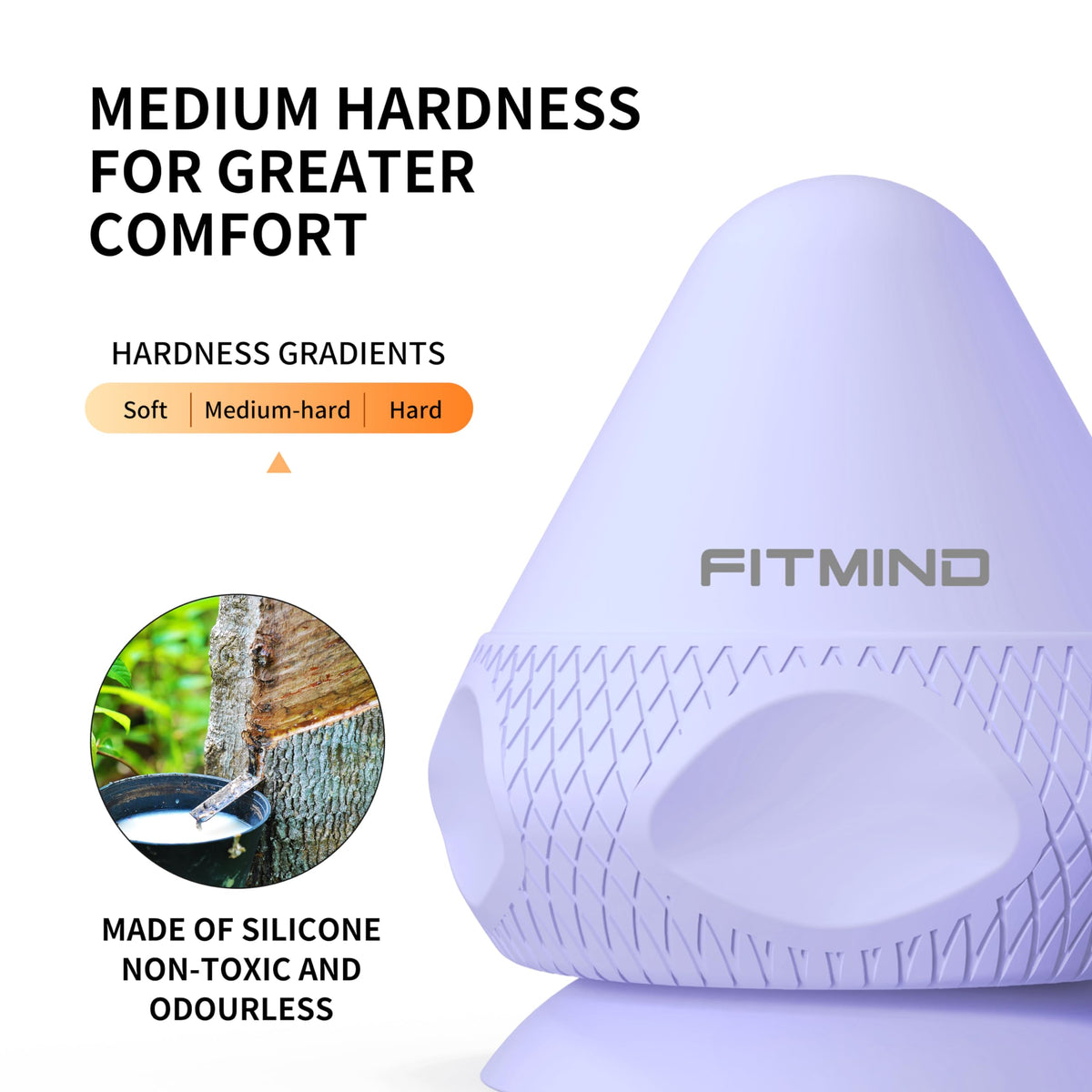 FITMIND Mountable Self-Massage Ball Handfree with Suction Cup,Deep Tissue Back Sore Muscle Knot Massager,Myofascial Release,Manual Massage Balls, Foot Plantar Fasciitis, Back Stress Relief - Purple
