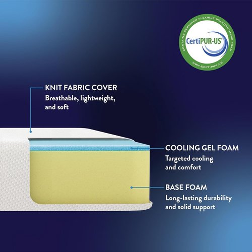 Best Price Mattress 6 Inch Memory Foam Mattress - Medium Firm, Cooling Gel Infused, Twin Size