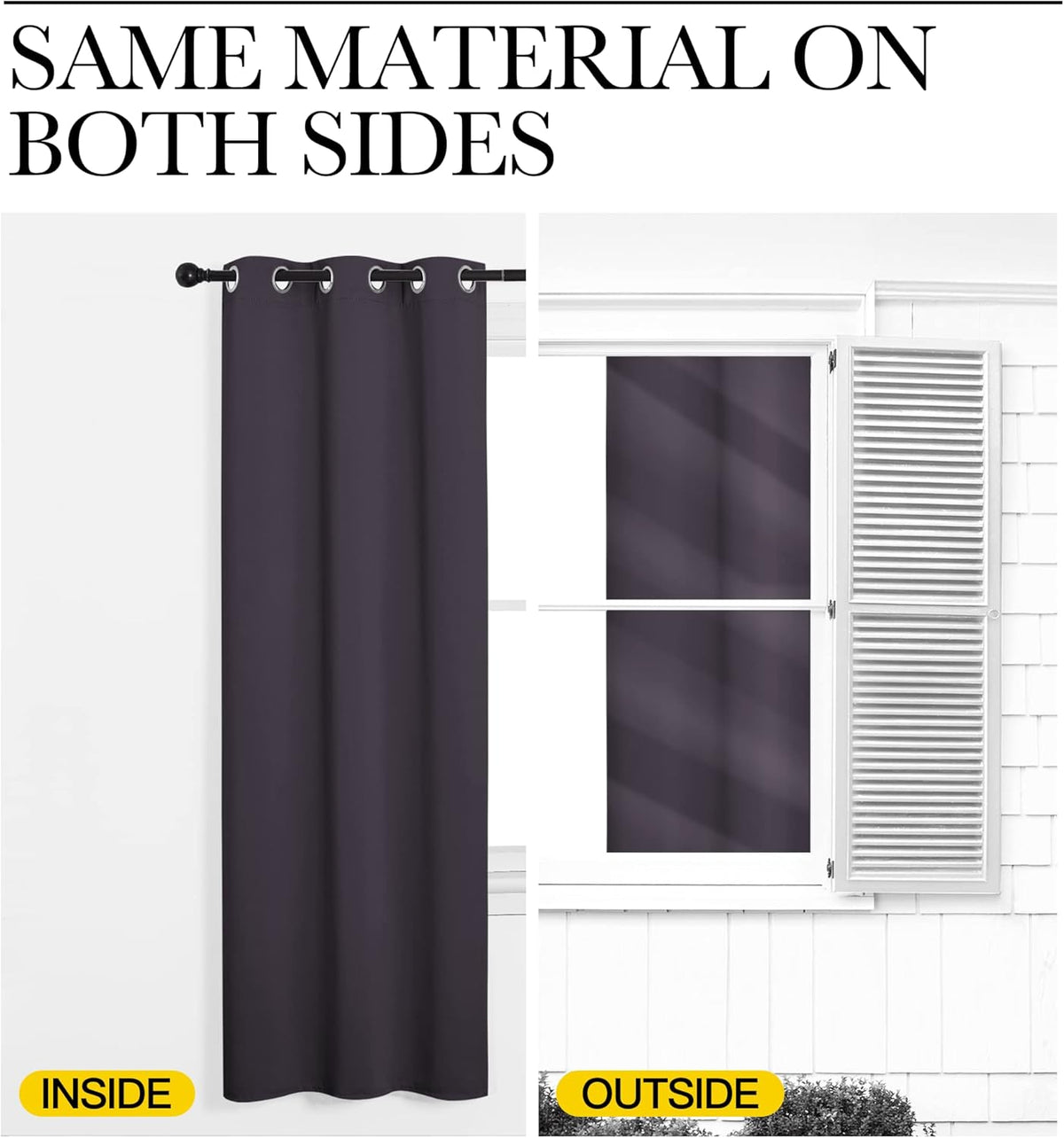NICETOWN Blackout Curtains - Greyish Purple Thermal Insulated Drapes | 78 Inches Long, 2 Panels, 55 Inches Wide