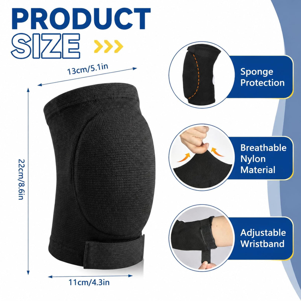 VercanMonth 1 Pairs Muay Thai Elbow Pads and Knee Pads for Muay Thai Kick Boxing Wrestling Basketball Adjustable Protector Avoid Abrasions Bruises Sprains During Training Ensure Safety for Man(XL)