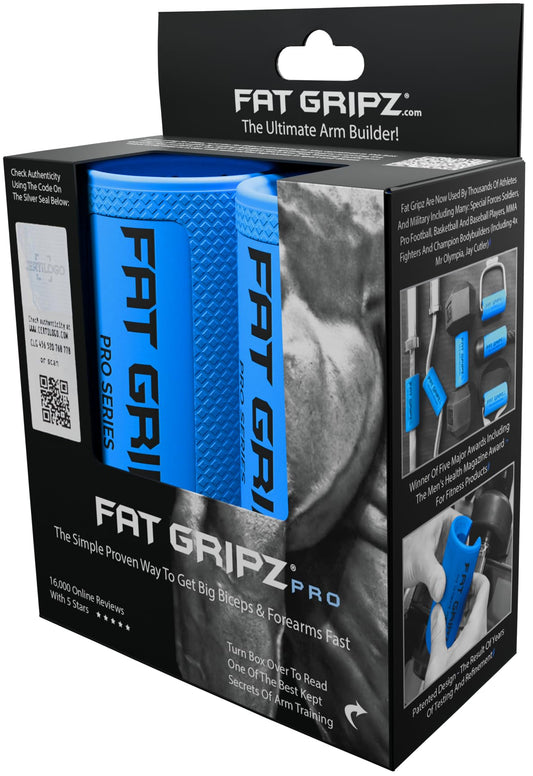 Fat Gripz - Thick Grips - Increased Muscle Fiber Activation - Bigger Arms (4x Men's Health Award Winner)