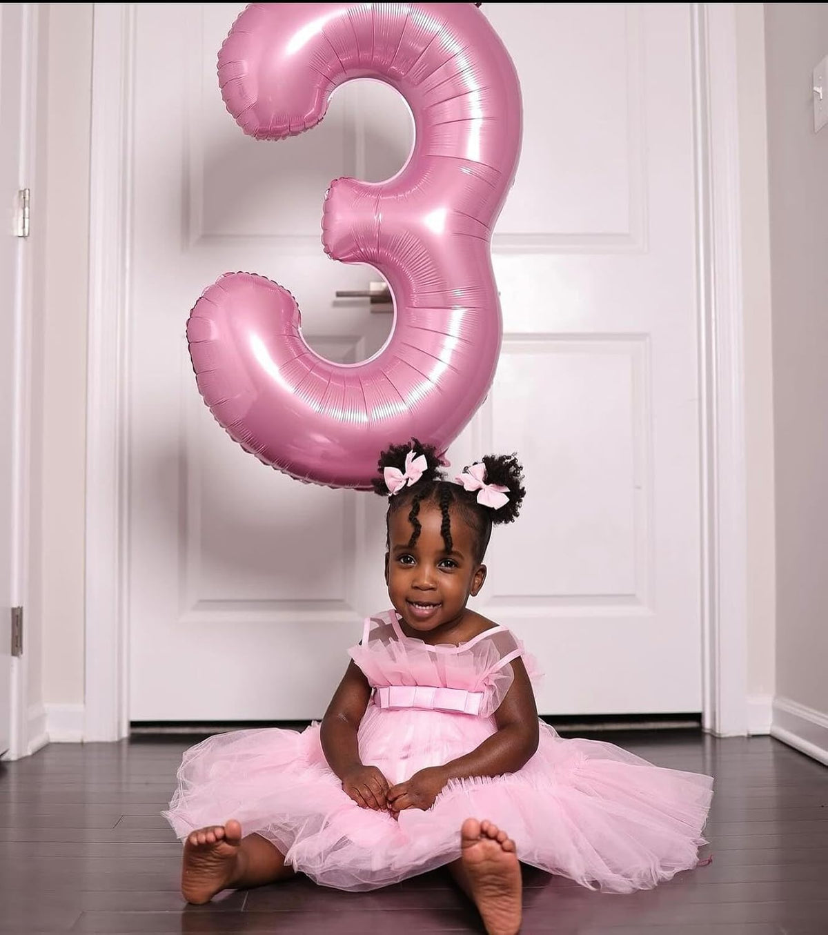 Pearlescent Pink 40-Inch Number 1 Balloon - Perfect First Birthday Decoration for Girls