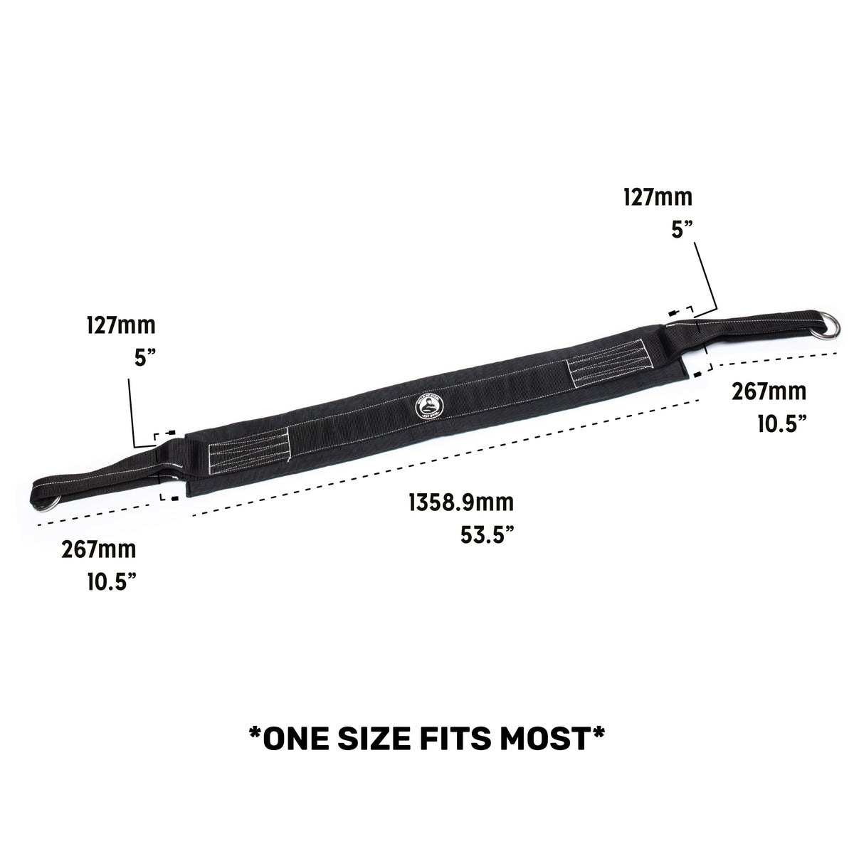 Belt Squat Belt [Bells of Steel] 5in Width Belt Squat Belt for Weight Lifting, Includes Chain - 12in, Heavy Duty Padded Belt Squat Attachment