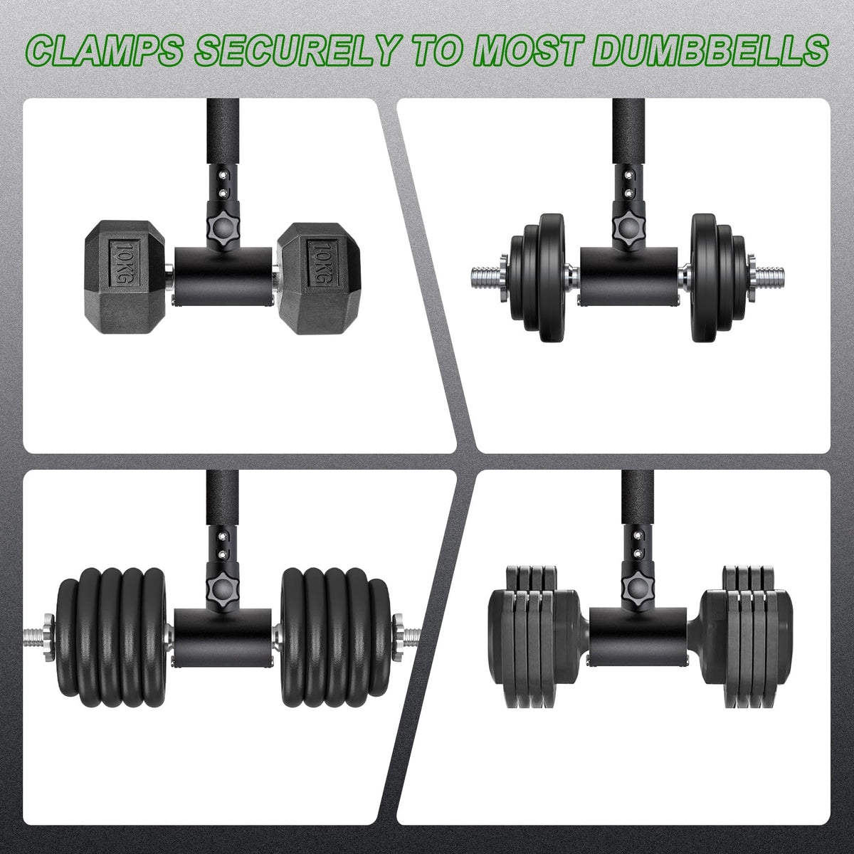 Kipika Adjustable Dumbbell to Barbell Converter - EZ Curling Bar Adapter - Versatile Weightlifting Equipment for Home Gym (A. Barbell Converter)