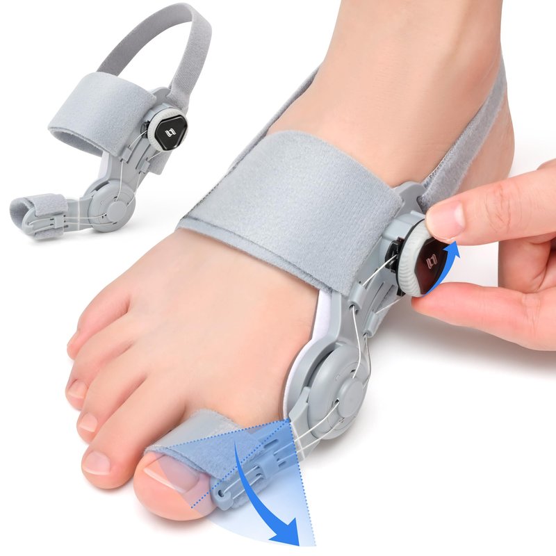 SHIADA Bunion Corrector for Women & Men Adjustable, Knob-Control Toe Straightener with Silicone Cushion, Non-Slip Orthopedic Bunion Relief Brace for Left & Right Foot