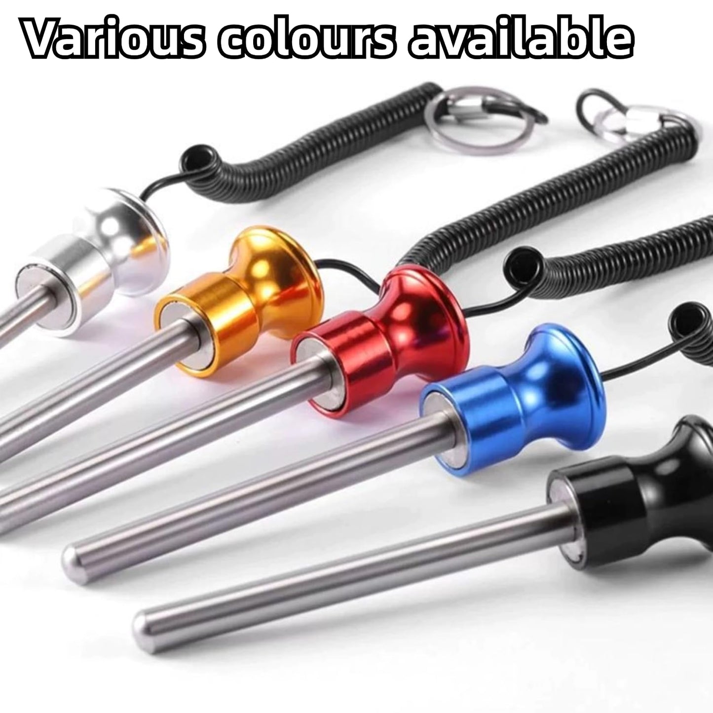 Gueiddi Gym Pin, Universal Aluminum Alloy Weight Stack Pin with Pull Rope for Fitness Equipment Pin Training (Yellow 10*125mm)
