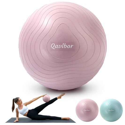 Qavlbor Pilates Ball 9 Inch Core Ball, Small Exercise Ball Between Knees for Physical Therapy, Small Yoga for Pilates, Yoga and Core Training, Fitness for Workout at Home Gym and Office (Purple)