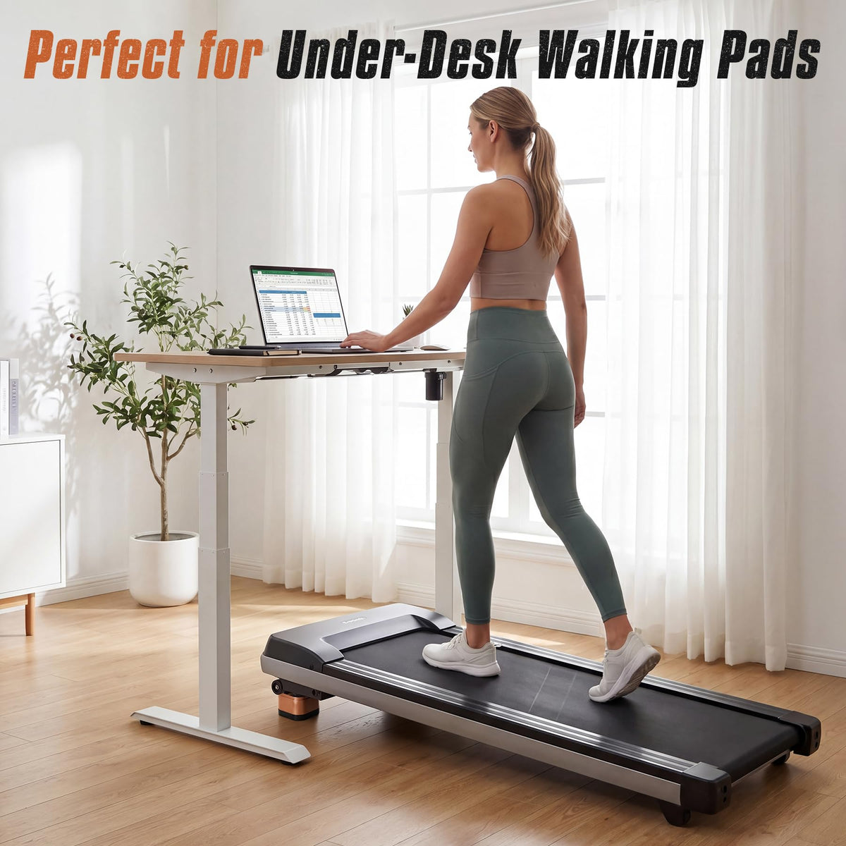 ACOCO Treadmill Incline Riser Blocks and Walking Pad Mat 8 Pcs, Stackable Vibration Pads for Hardwood Floors, Anti-Slip Equipment Base for Home Gym, High Density
